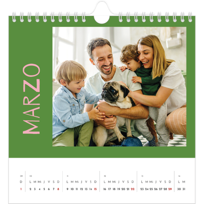 Calendarios Cuadrados — Divertido y colorido [Marzo]