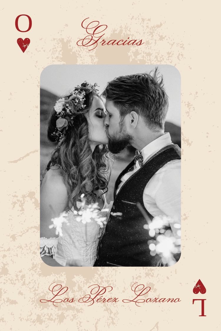 Tarjetas de agradecimiento — As de corazones