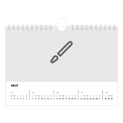 Calendario personalizado A5 — Diseña tu producto [Abril]
