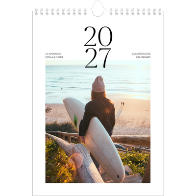 Calendario personalizado A4 — Atardeceres surferos [portada]