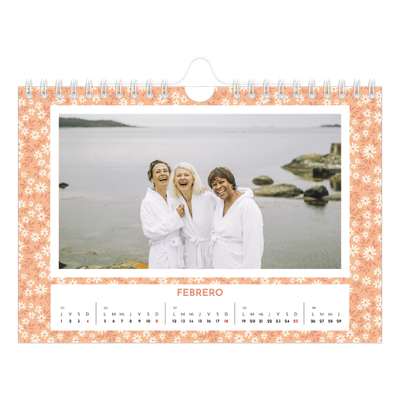 Calendario personalizado A5 — Floreciendo [Febrero]