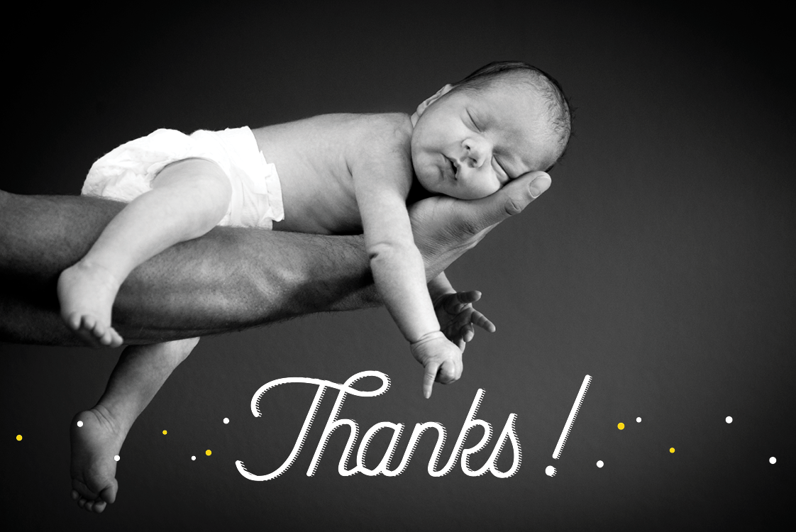 Tarjetas de agradecimiento — Caja azul de noche