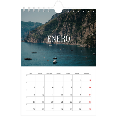 Calendario personalizado A5 — Escapada infinita [Enero]