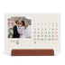 Calendario de mesa con base de madera - apaisado  — Iniciales en flor [portada]