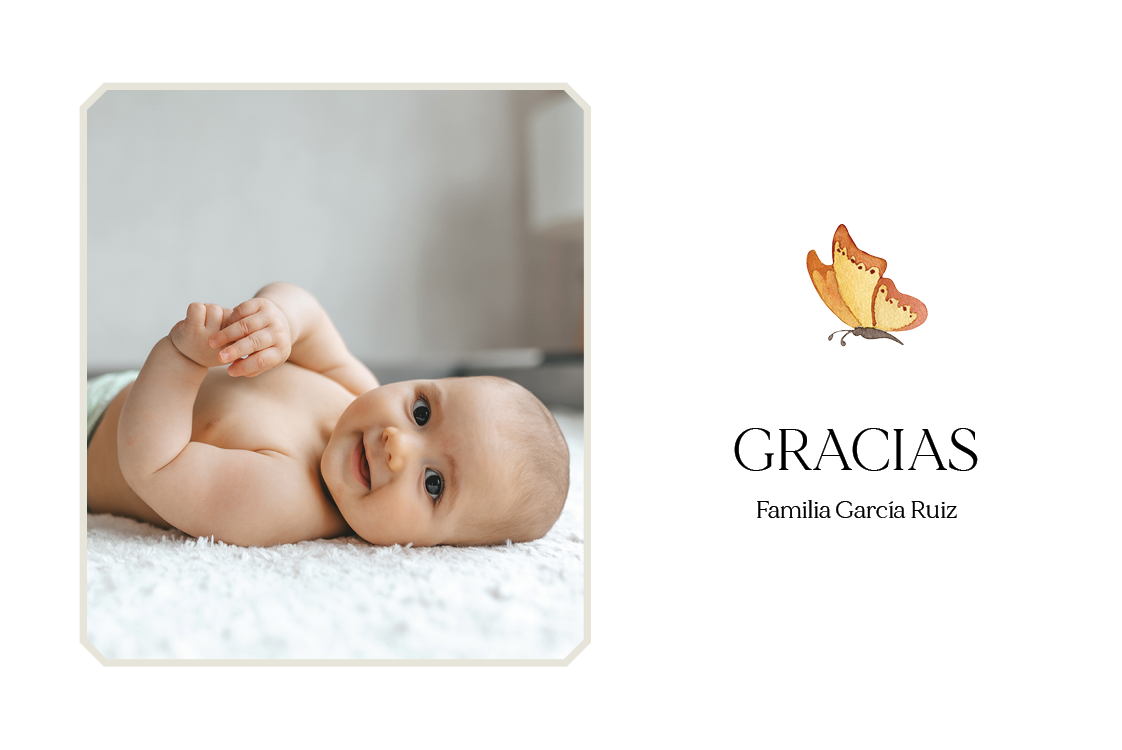 Tarjetas de agradecimiento — Mariposas pequeñas