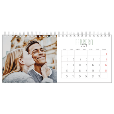 Calendarios de mesa — Tipografía mixta [Febrero]
