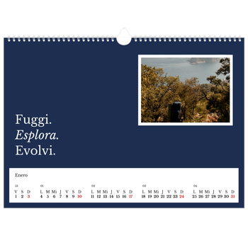 Calendario personalizado A3 horizontal  — Tierra editorial