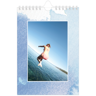 Calendario personalizado A5 — Fondos de acuarela [portada]
