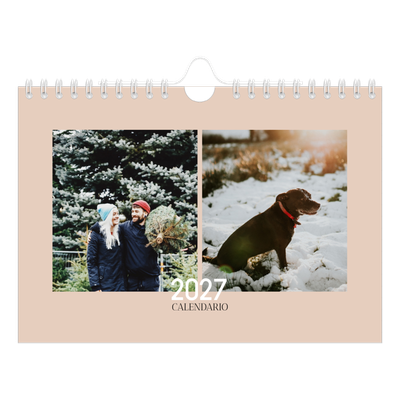 Calendario personalizado A5 — Texto superpuesto [portada]