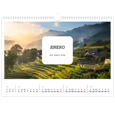 Calendario A3 horizontal — La historia completa [Enero]