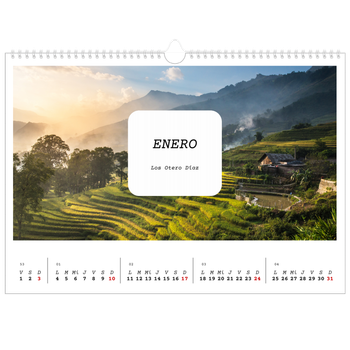 Calendario personalizado A3 horizontal  — La historia completa