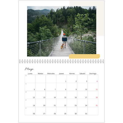 Calendario personalizado doble A4 — Tonos apagados [portada]