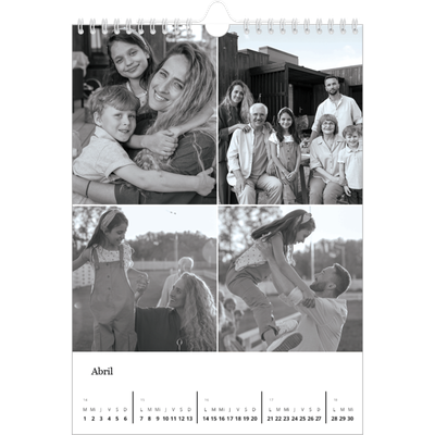 Calendario personalizado A5 — Enfoque [Abril]