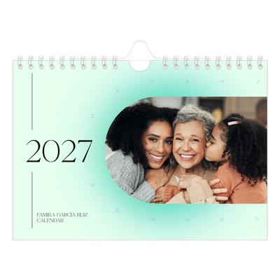 Calendario personalizado A5 — Degradado astrológico [portada]