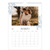 Calendario personalizado A4 — Romance en blanco y azul [Marzo]