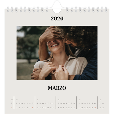 Calendarios Cuadrados — Marfil simple [Marzo]