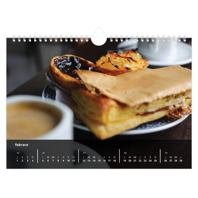 Calendario A4 horizontal — Complementos [Febrero]