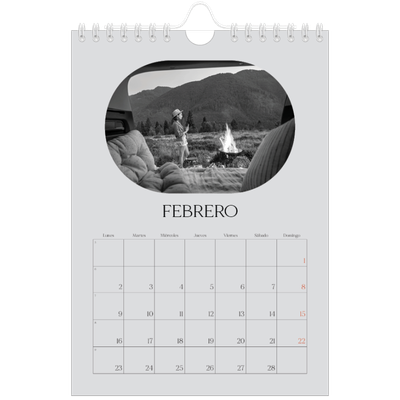 Calendario personalizado A5 — Ruta de aventuras [Febrero]