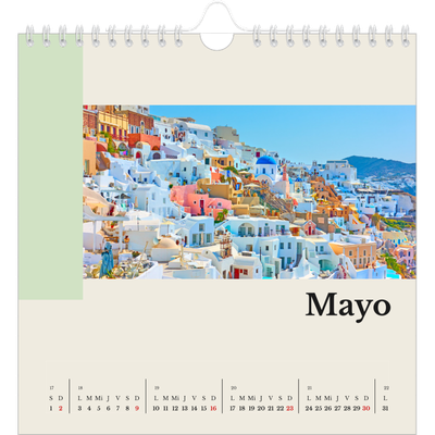Calendarios Cuadrados — Lugares del mundo [Mayo]