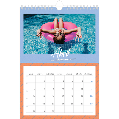 Calendario personalizado A4 — Color y patrón [Abril]