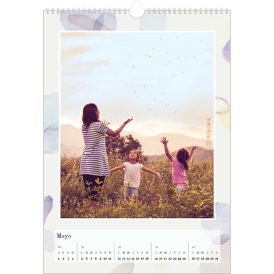 Calendarios A3 — Manchas de acuarela [portada]