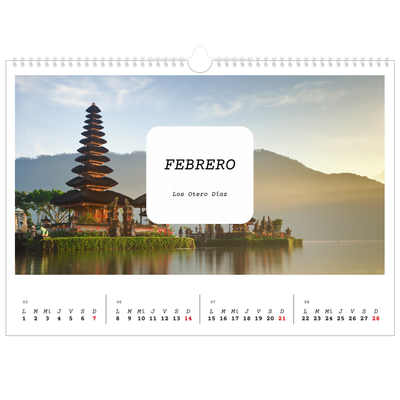 Calendario A3 horizontal — La historia completa [Febrero]