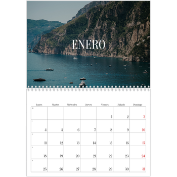 Calendario personalizado A4 doble — Escapada infinita