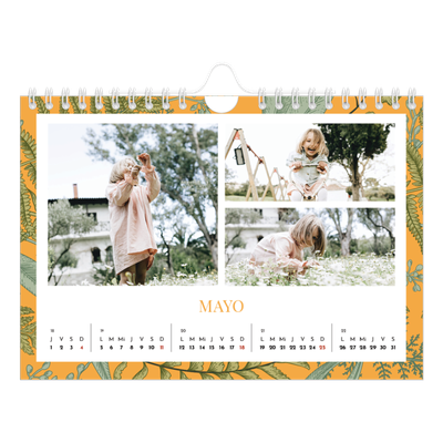 Calendario personalizado A5 — Tapiz floral [portada]