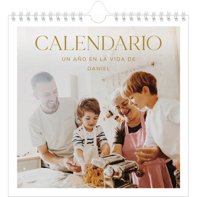 Calendarios Cuadrados — Texto dorado grande [portada]