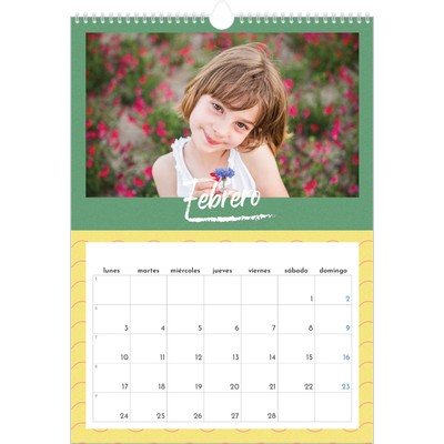 Calendarios A3 — Color y patrón [Febrero]