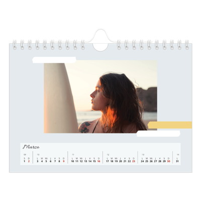 Calendario personalizado A5 — Tonos apagados [Marzo]