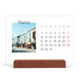 Calendario de mesa con base de madera - apaisado  — Mi diario de viaje [Marzo]
