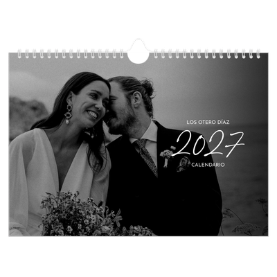 Calendario A4 horizontal — Escritura elegante [portada]