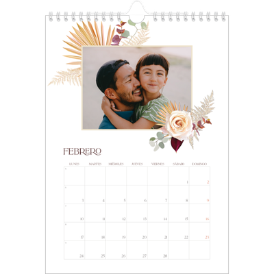 Calendario personalizado A4 — Boho [Febrero]