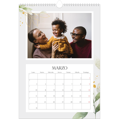 Calendarios A3 — Salpicado floral [Marzo]