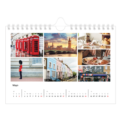 Calendario personalizado A5 — Estructura [portada]