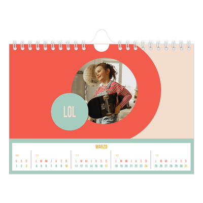 Calendario personalizado A5 — Brillante y bonito [Marzo]