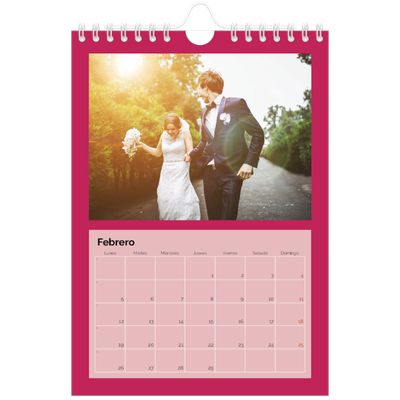 Calendario personalizado A5 — Brillante y llamativo [Febrero]