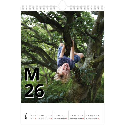 Calendario personalizado A4 — Estilo de letra [portada]