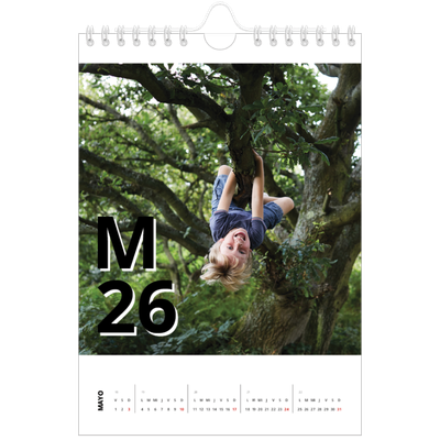 Calendario personalizado A5 — Estilo de letra [portada]