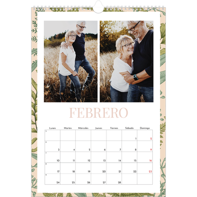 Calendarios A3 — Tapiz floral [Febrero]