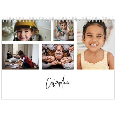 Calendario personalizado doble A4 — Disposición de fotos [portada]