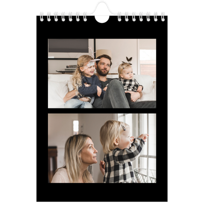 Calendario personalizado A5 — Margen negro [portada]