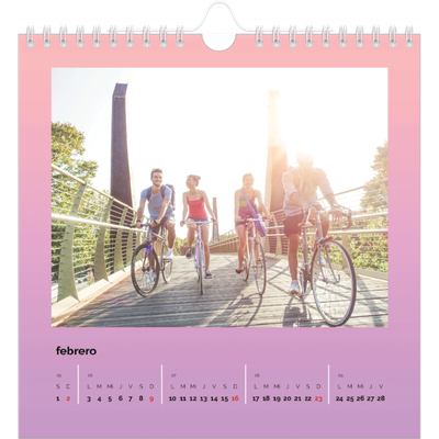 Calendarios Cuadrados — Tonos pastel [Febrero]