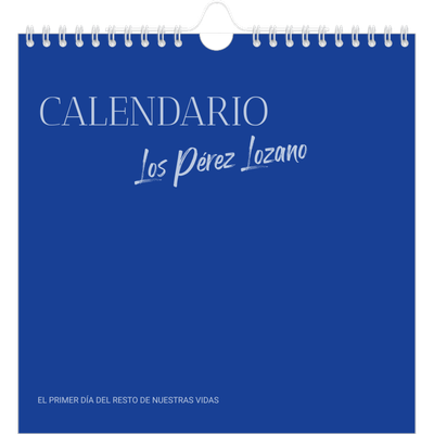 Calendarios Cuadrados — Clásico cobalto [portada]