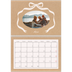 Calendario personalizado doble A4 — Papel kraft y lazo [Abril]
