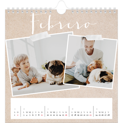 Calendarios Cuadrados — Calendario scrapbook [Febrero]