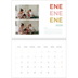 Calendario personalizado doble A4 — Tipografía colorida [Enero]