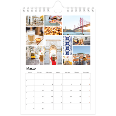 Calendario personalizado A5 — Estructura [Marzo]