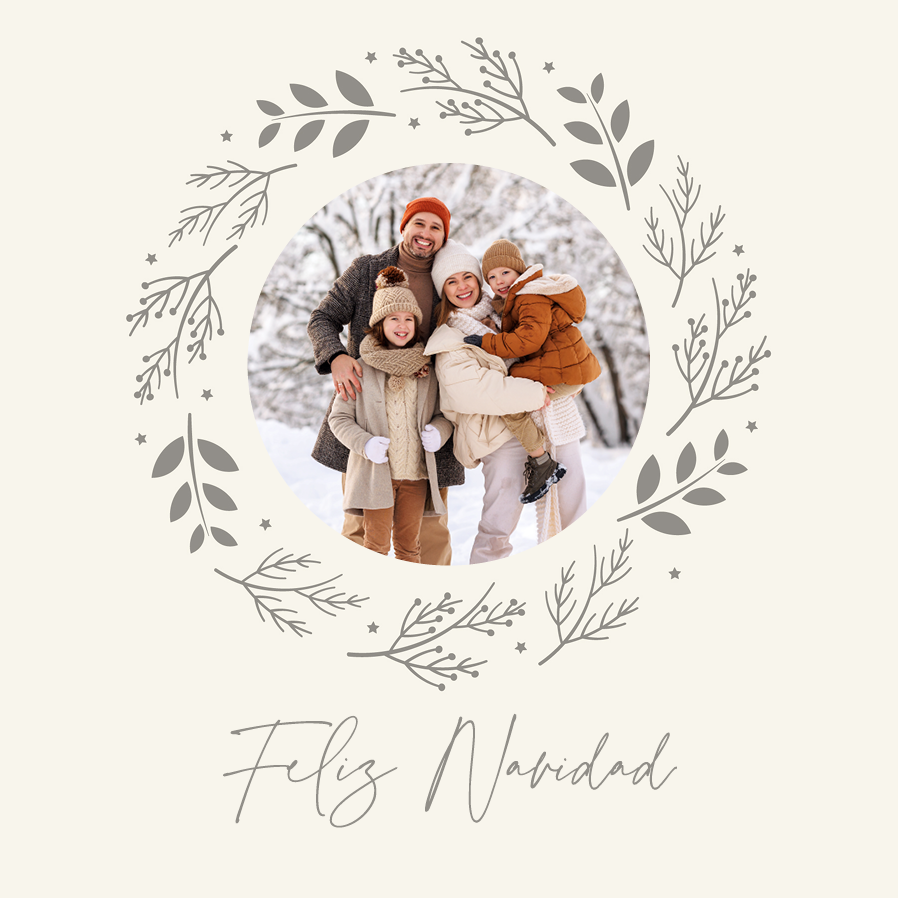 Tarjetas — Corona invernal - crema